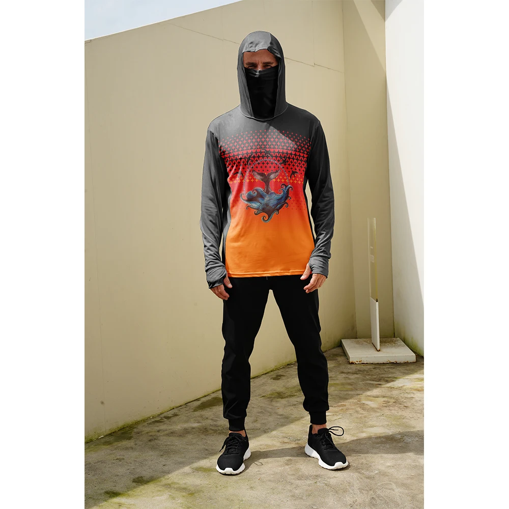 Fishing Mask Sun Protection - Visserijshirts Heren Zonbescherming Hoodie Masker Alles-in-één